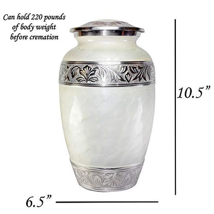 Urns for Human Ashes, Personalized Companion Cremation Urns for Two Adults | Double Funeral Ash Containers With Heart Base
