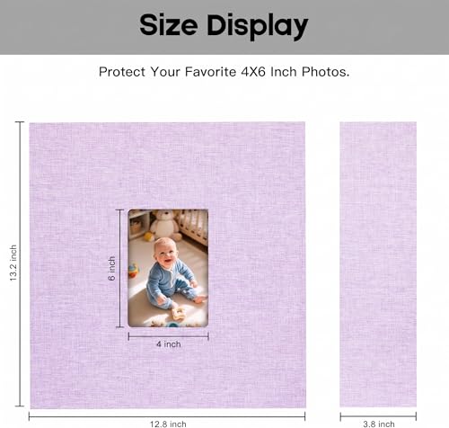 Extra Large Capacity 4x6 Photo Album, Holds 1000 Photos, Purple - color: Purple