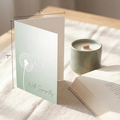 Sympathy Card, Dandelion Seeds Condolence For - color: Sympathy Card 011