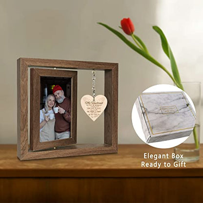 EYITUPC Rotating Husband Memorial Wood Frame Loss of Husband Sympathy Gift - color: Husband