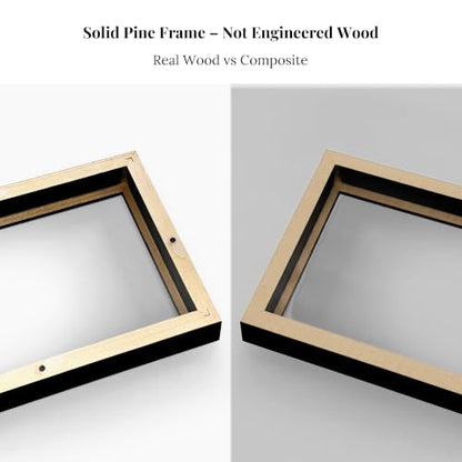 Paw Print Kit for Dogs, Pine Wood Frame with Inkless Pad & Clay Kit | Solid Pine Wood Construction, Includes Inkless Pad and Clay Kit, Step-by-Step Instructions Included, Wall Mountable Design