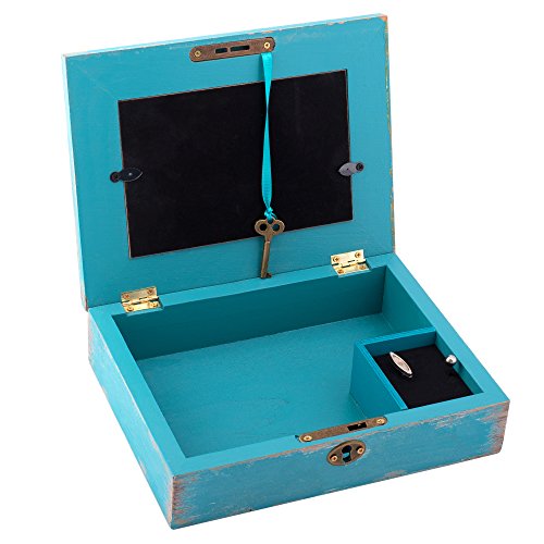 Cottage Garden Cherished Moments Teal Distressed Jewelry Music Box Plays Wind Beneath My Wings