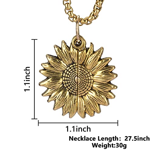 Music Box You are My Sunshine with Sunflower Necklace, Wooden Hand Cranked - style: You are My Sunshine B