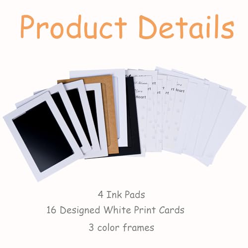 DeerZone Inkless Paw Print Kit,Dog Paw Print Kit,Dog Nose Print Kit - color: Black, size: Medium-Large 4 Pack