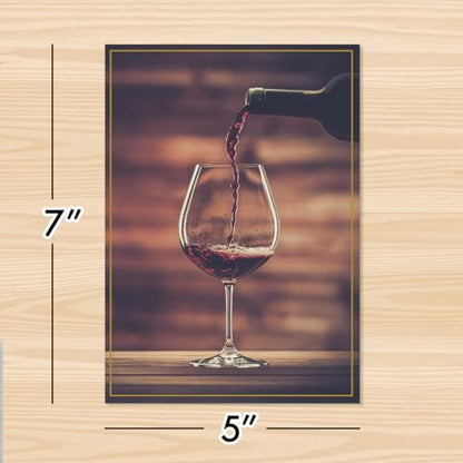 Designer Greetings For Your Words, Blank Cards 6 Pack | Wine Design, Boxed Card Set, Matching Envelopes - color: Wine
