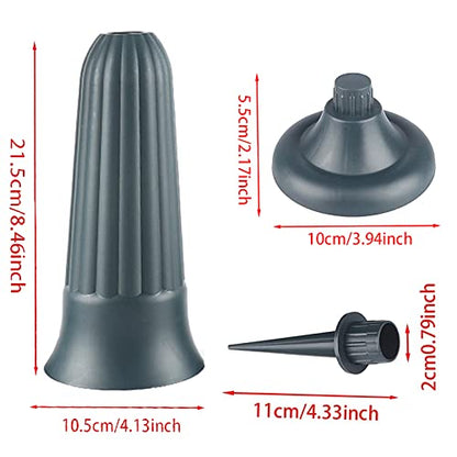 Cemetery Vases with Spikes - Plastic Cemetery Decorations for Memorials and Graves - size: Extra Large