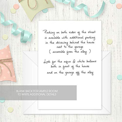 Canopy Street Woodland Animals Baby Shower Invitation / 25 Adordable Animals Themed Fill In Baby Shower Invites / 5" x 7" New Baby Forest Animal Invitation Cards - color: Baby Woodland