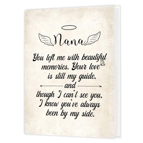 Nana Grandma Memorial Gifts Photo Album Holds 36 4x6 Photos, Remembrance Bereavement Gifts for Loss of Grandmother, Loss of Grandma Sympathy Gift Small Photo Album Memory Keepsake - color: Nana Mourn b