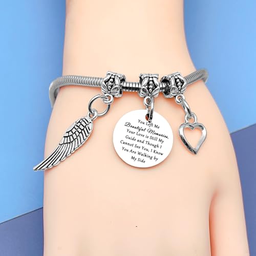 DlaeKua Memorial Gifts for Women Loss Loved Ones Bracelet Remembrance Gifts for Husband Boyfriend Memorial Gift for Loss of Mom Dad Sister Brother Memory Gift for Women
