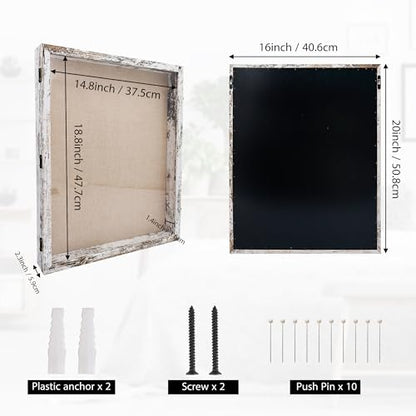 16x20 Wedding Bouquet Shadow Box Display Case,White - color: White, size: 16*20