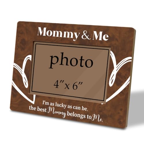 Mommy and Me Picture Frame, New Mom and First Time Mom Gifts, The Best Mommy Belongs to Me, Mothers Day Gifts Wooden Photo Frame Fitting a 4x6 Inch Photo - color: Mommy and Me