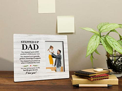 To Stepped Up Dad Photo Frame Gifts, You May Not Have Given me Life but Life Gave Me You, Wooden Picture Frame Gift, Stepdad Photo Gift, Grateful Gift for Bonus Dad, Fathers Day Gift, Adopted Dad Gift - color: Fathers Gift 27