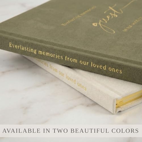 Beautiful Wedding Guest Book for Your Wedding Reception - Velvet Guestbook - color: Sage