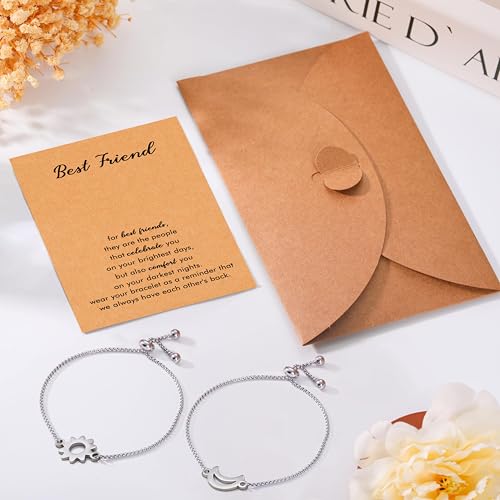 RZKING Bracelet For Women, Birthday Thank You Inspirational Gifts For Women - style: Sun Moon