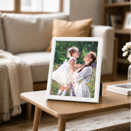 Shadow Box Frame 8"x 10" - 4 Pack Wood Deep Shadowbox with Glass - size: 8x10-4pcs-white