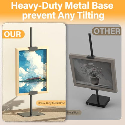 HzTinT Adjustable Tabletop Easel Stand for Picture Frames,Heavy Metal Base | Table Easels for Display,Picture Frame Holder Art Display Stand for Signs, Canvas