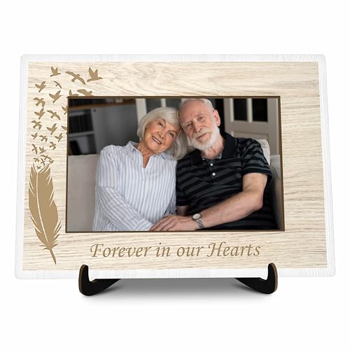 Memorial Picture Frame Gift, In Loving Memory of Loved One Gifts, Forever In Our Hearts Photo Frame for Loss Loved Ones Mother Father Grandma Grandpa Wife Husband -17 - color: Forever In Our Hearts