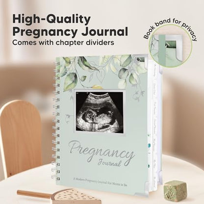 Pregnancy Journal for First Time Moms Gifts - 90 Pages Hardcover (Sage) - color: Sage