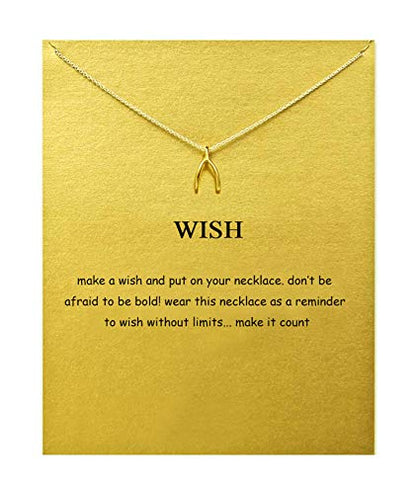Baydurcan Friendship Anchor Butterfly Good Luck Elephant Necklace for Women - style: Wishbone