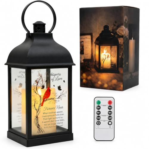 Memorial Lantern, Sympathy Gift for Loss of Loved One, LED Candle