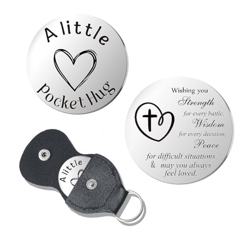 Pocket Hug Token for Women Mom Friend Birthday gifts for Her Him Long Distance Gifts for Men Dad Son Inspirational Keychain - color: Wishing You Strength