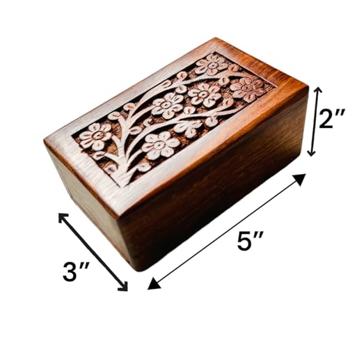 Handmade Wooden Cremation Urns for Human Ashes - Adult Male, Female, and Beloved Pets - Small wooden box with 20 Cubic Inch Capacity - Perfect for Men, Women, Children, Cats, and Dogs