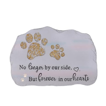 Pet Memorial Stone for Dogs Cats, Rainbow Bridge Dog Memorial Stone for Remembrance Dog Passing Away Sympathy Gifts