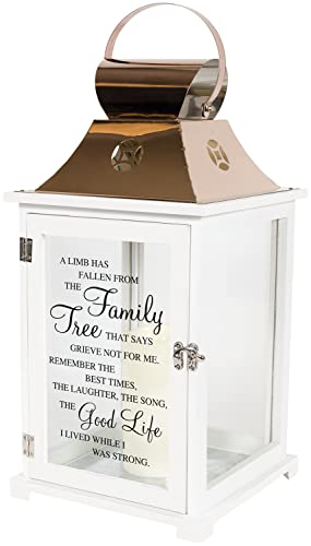Carson Family Tree Memorial Candle Lantern, 18.5-inch Height, Acrylic