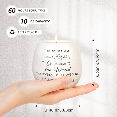 Sympathy Gifts 10 Oz Memory Candle for Loss of Loved One - color: Their Light Remains