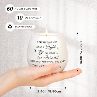 Sympathy Gifts 10 Oz Memory Candle for Loss of Loved One - color: Their Light Remains