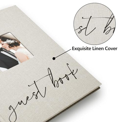 Vienrose Polaroid Guest Book 10x8 Inch Hardcover 120 Pages Simple Style - style: Minimalist Guest Book