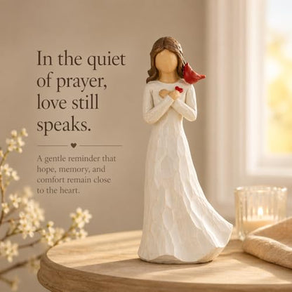 Cardinal Gifts for Women, Angel Cardinal Figurine, Red Cardinal Memorial Gifts for Loss of Loved One, Cardinal Sympathy Gifts for Women, Bereavement Remembrance Gift, Condolence Comfort Keepsake - size: Cardinal