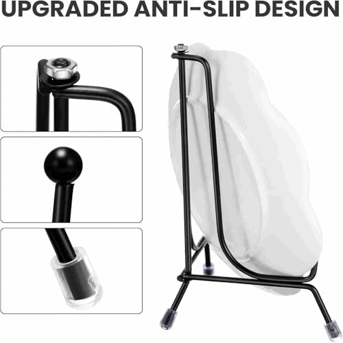 Chumia 18 Pcs Anti Slip Plate Stands for Display, Black, 10 Inch - size: 10 Inch