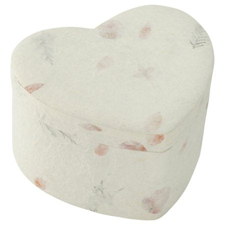 Unity Heart Biodegradable Cremation Urn – Floral Eco-Friendly Urn for Ground Burial, Earthurn® Mulberry Bark Paper Urn for Human Ashes, Adult Size, Natural & Sustainable Memorial