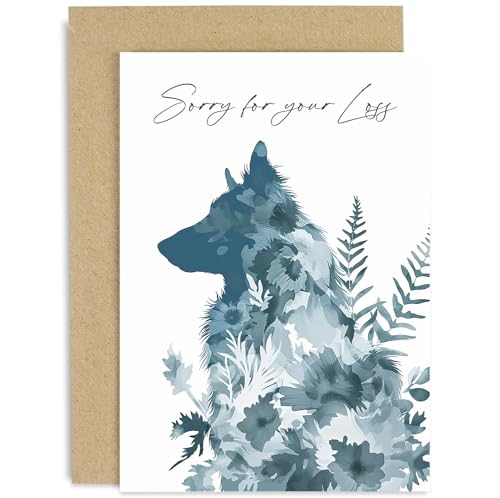 Old English Co. Sorry for Your Loss Sympathy Dog Animal card - German Sheperd Dog Friend Pet Condolences Card - So Sorry Greeting Card - Thinking of You Gifts – Sorry Dog Bereavement Cards