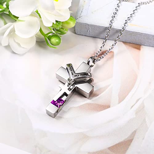 Fumete 5 Pcs Urn Necklaces for Ashes Cremation Jewelry - color: Purple