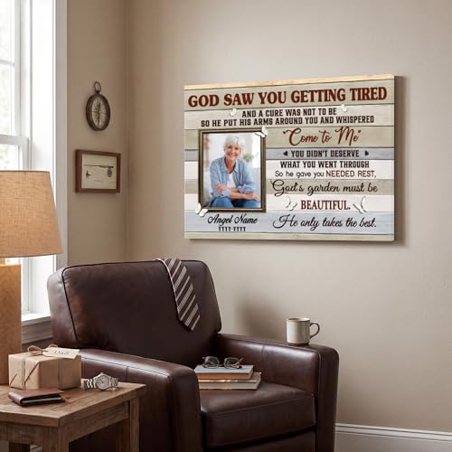 KiKiLuna Custom Memorial Photo Frame Gift for Loss of Loved One - color: Design 2