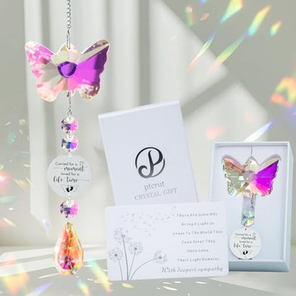 Butterfly Suncatcher Memorial Sympathy Gifts for stillbirth Infant,Baby Pregnancy Loss, Miscarriage Keepsake Gifts for Mothers Dad Mom Parent - color: Angle Baby