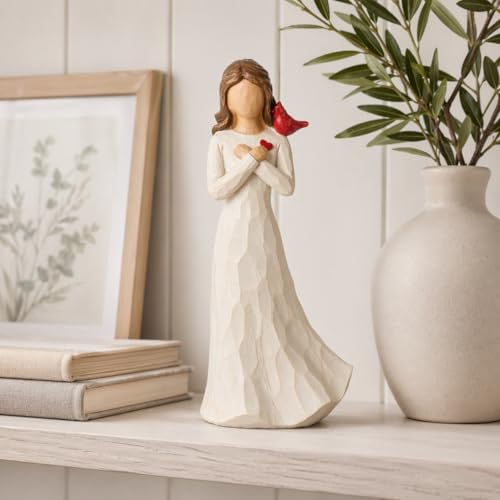 Cardinal Gifts for Women, Angel Cardinal Figurine, Red Cardinal Memorial Gifts for Loss of Loved One, Cardinal Sympathy Gifts for Women, Bereavement Remembrance Gift, Condolence Comfort Keepsake - size: Cardinal