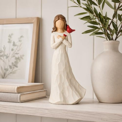 Cardinal Gifts for Women, Angel Cardinal Figurine, Red Cardinal Memorial Gifts for Loss of Loved One, Cardinal Sympathy Gifts for Women, Bereavement Remembrance Gift, Condolence Comfort Keepsake - size: Cardinal