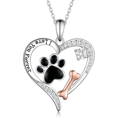 Cynlsum Dog Memorial Gifts Remembrance Necklace: Loss of Dog Sympathy Gift- Personalized Pet Necklace for Women Pet Lovers- Bereavement Gift Keepsake Passing Away Gifts Heart Shape - size: B