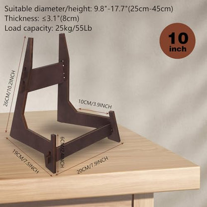 10 Inch Wooden Plate Display Stand, 1 Pack | Plate Holder, Display Stand for Book, Frame Picture, Plaque, Photo, Platter, Bowl, Decorative Tabletop Art Stand