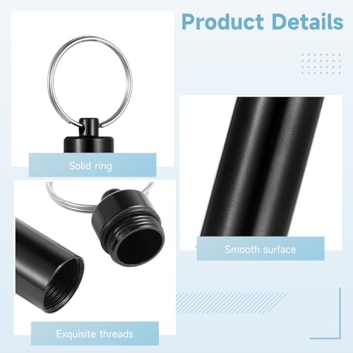 Cremation Jewelry for Ashes - 6 PCS Urn Necklaces for Ashes,Cylinder Vial Cremation Urn Key Chains Necklace Keepsake Ashes