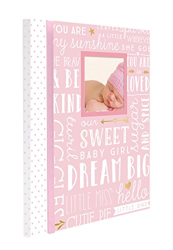 Lil' Peach Dream Big Baby Memory Book, First 5 Years, Monthly Milestone - style: Dream Big Pink