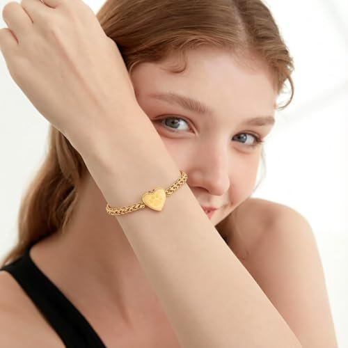 zeqingjw Pet Cremation Urn Bracelet for Ashes for Women Dog Cat Paw Urn Bangle Heart Cremation Jewelry Keepsake Memorial Urn Jewelry - color: Gold