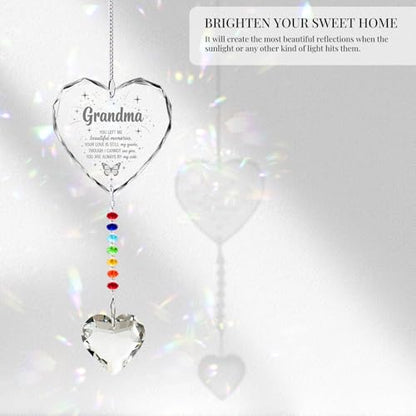 Hegelda Memorial Gifts for Loss of Grandma Crystal Suncatcher Ornaments | Sympathy Gifts for Loss of Grandma, Bereavement Funeral Condolence Gifts for Grieving Grandma - style: Grandma