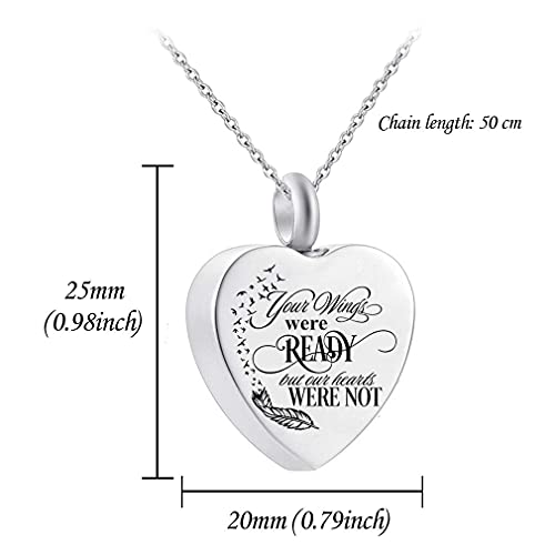 God has You in his arms with Angel Wing Charm Cremation Ashes Jewelry Keepsake Memorial Urn Necklace with Birthstone Crystal - color: Little bird + Your +Angel Wing&12 Pcs Birthstone