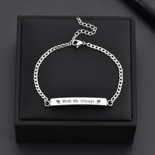 RIPFEVURN 3 Pack Cremation Jewelry Urn Bracelet for Ashes for Women Men Adjustable Memorial Keepsake Bangle Rope Braided Bracelet - color: Link-Silver
