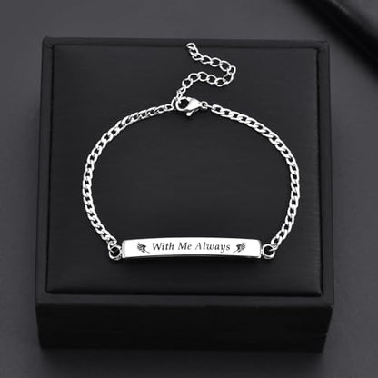 RIPFEVURN 3 Pack Cremation Jewelry Urn Bracelet for Ashes for Women Men Adjustable Memorial Keepsake Bangle Rope Braided Bracelet - color: Link-Silver