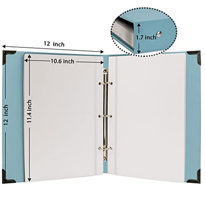 Vienrose 3 Rings Self Adhesive Photo Album 20 Sheets/40 Pages Green | Hardcover, DIY Scrapbooking Kit, Paper Scrapbook, 12 x 12 inch, Lover Friends Kids Wedding - color: Green, size: 12'' x12''40Pages